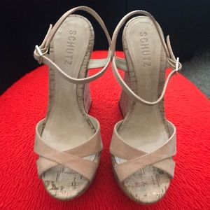Schutz wedge heel sandal EUR 7 USA 6 w this brand
